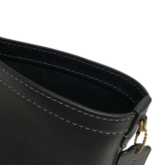 Auth COACH - CAM00 Black Leather Tote Bag - Picture 10 of 15